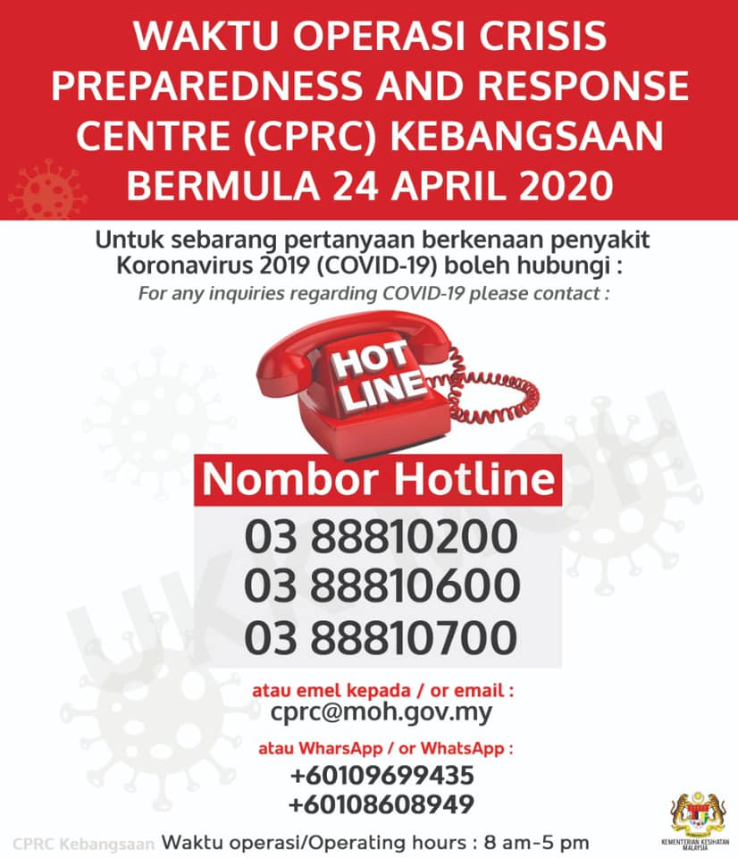Waktu Operasi Crisis Preparedness And Response Centre (CPRC) Kebangsaan ...